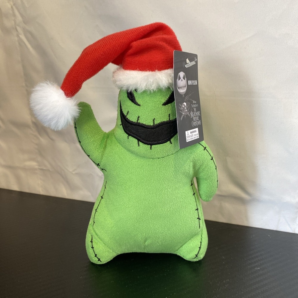 Disney Nightmare Before Christmas Oogie Boogie 7" Mini Plush W/ Santa Hat